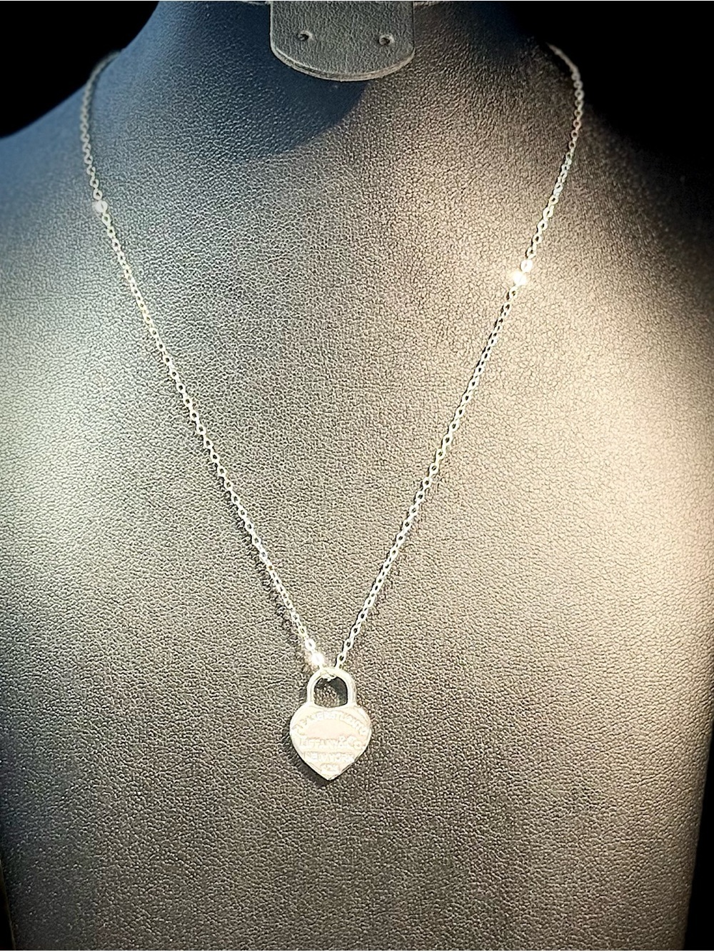 Delicate Silver Heart Padlock Pendant Necklace
